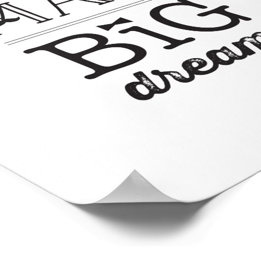 Little Man Big Dreams Classic Boy Baby Nursery Art Poster (Hoek)