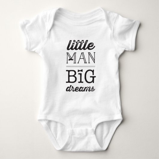 Little Man Big Dreams Classic Boy Baby T-shirt (Voorkant)