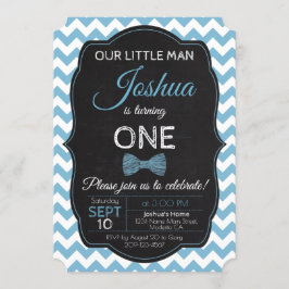 Little Man Birthday Party Invitation Kaart