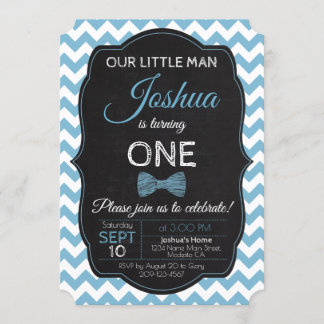 Little Man Birthday Party Invitation Kaart