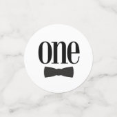 Little Man Black Bow stropdas ONE 1e verjaardagsfe Confetti (Kleine voorkant)