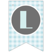 Little Man Blue en Grey Mustache Banner (Derde vlag)