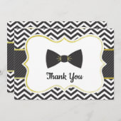 Little Man Bow Stropdas Baby shower Bedankt (Voorkant / Achterkant)