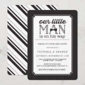 Little Man Bow Stropdas Classic Boy Baby shower In Kaart (Voorkant / Achterkant)