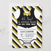 Little Man Bow Stropdas Invitation Baby shower Kaart (Voorkant)