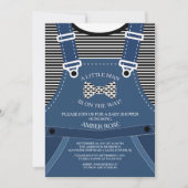 Little Man Bow Stropdas Invitation Baby shower Kaart (Voorkant)