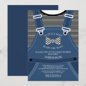 Little Man Bow Stropdas Invitation Baby shower Kaart (Voorkant / Achterkant)
