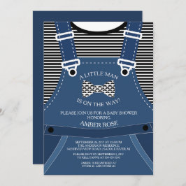 Little Man Bow Stropdas Invitation Baby shower Kaart