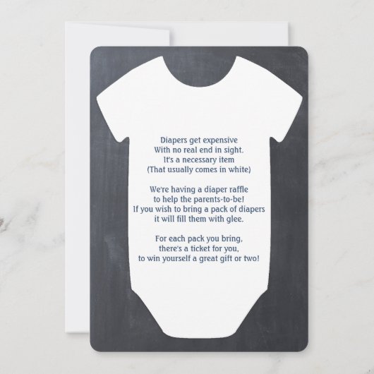 Little Man Bow Stropdas Invitation Baby shower Kaart (Achterkant)