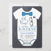 Little Man Bow Stropdas Invitation Baby shower Kaart (Voorkant)
