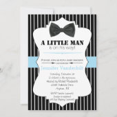 Little Man Bow Stropdas Invitation Baby shower Kaart (Voorkant)