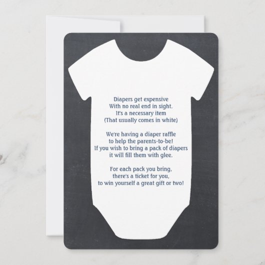 Little Man Bow Stropdas Invitation Baby shower Kaart (Achterkant)