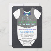 Little Man Bow Stropdas Invitation Baby shower Kaart (Voorkant)
