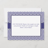 Little Man Bow Stropdas Navy Grey Baby shower Dank Bedankkaart (Achterkant)