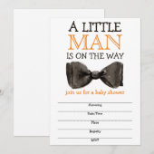 Little Man Bow tie Boy Baby Shower (Voorkant / Achterkant)
