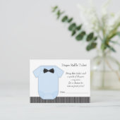 Little Man Boys Luier Raffle Tickets Informatiekaartje (Staand voorkant)