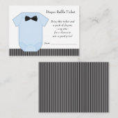 Little Man Boys Luier Raffle Tickets Informatiekaartje (Voorkant / Achterkant)