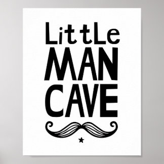 Little Man Cave-kinderkamerposter met snor Poster