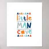 Little Man Cave Typografie Jongens Muurdecoratie Poster (Voorkant)