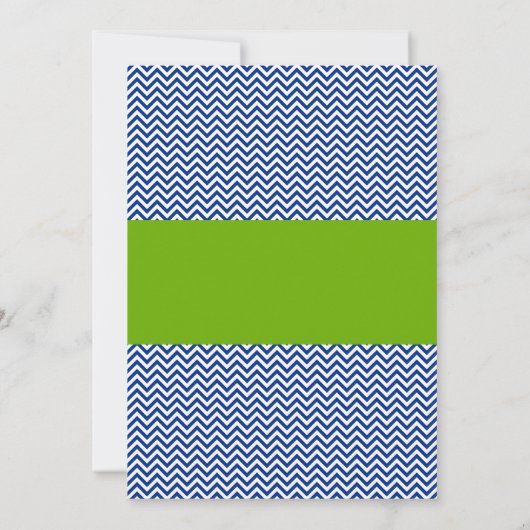 Little Man Chevron Blue Green Twins Baby shower Kaart (Achterkant)
