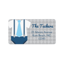 Little Man Diaper Raffle Baby shower Address Etiket