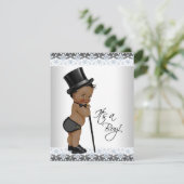 Little Man Ethnic Boy Baby shower Kaart (Staand voorkant)