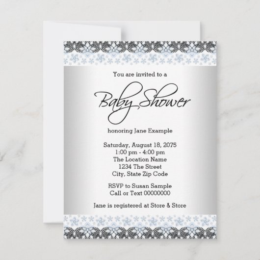 Little Man Ethnic Boy Baby shower Kaart (Achterkant)