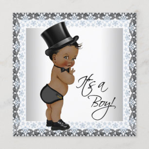 Little Man Ethnic Boy Baby shower Kaart