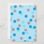 Little Man First Birthday Invitation Chalkboard Kaart (Achterkant)