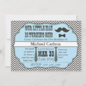 Little Man First Birthday Invitation Kaart (Voorkant)