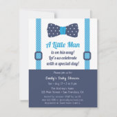 Little Man Gentleman Baby Boy Shower Uitnodigingen (Voorkant)