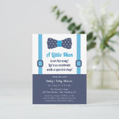 Little Man Gentleman Baby Boy Shower Uitnodigingen (Staand voorkant)