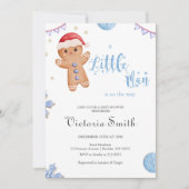Little Man Gingerbread Christmas Boy Baby shower Kaart (Voorkant)