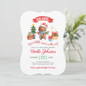 Little Man Gingerbrood Baby shower Invitation Kaart (Staand voorkant)