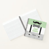 Little man groen grijs babyboy shower gastenboek notitieboek (Binnen)