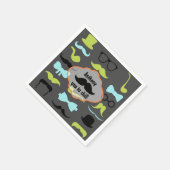 Little Man Hipster Mustache Birthday Party Servet (Hoek)