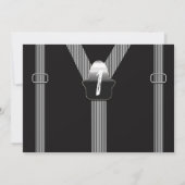 Little Man Hipster Suspenders 1e verjaardag foto Kaart (Achterkant)