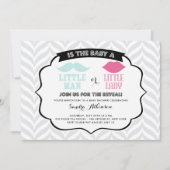 Little Man Little Lady Gender onthullen Baby showe Kaart (Voorkant)
