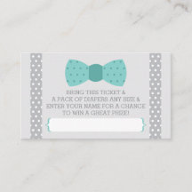 Little Man luier loterij ticket, Blauwgroen, grijs