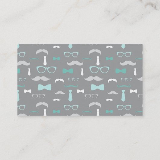 Little Man luier loterij ticket, Blauwgroen, grijs Informatiekaartje (Achterkant)