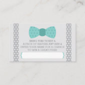 Little Man luier loterij ticket, Blauwgroen, grijs Informatiekaartje (Voorkant)