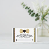 Little Man Luier Raffle Ticket, Goud, Zwart Informatiekaartje (Staand voorkant)