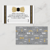 Little Man Luier Raffle Ticket, Goud, Zwart Informatiekaartje (Voorkant / Achterkant)