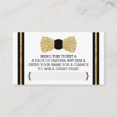 Little Man Luier Raffle Ticket, Goud, Zwart Informatiekaartje (Voorkant)