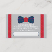 Little Man Luier Raffle Ticket, Navy blauw, rood Informatiekaartje (Voorkant)