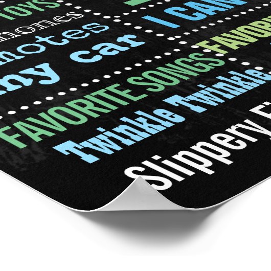 Little man Mustache 1st Birthday party chalk board Poster (Hoek)