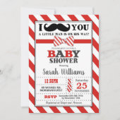 Little Man Mustache Baby shower Baby Boy Kaart (Voorkant)