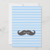 Little Man Mustache Baby shower Invitation Kaart (Achterkant)
