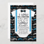 Little Man / Mustache Bash Baby shower Uitnodiging (Voorkant / Achterkant)
