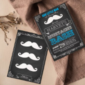 Little Man Mustache Bash Birthday Invitation Kaart